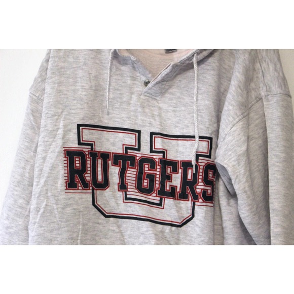 Vintage Rutgers University Hooded Sweatshirt XL - Picture 2 of 5